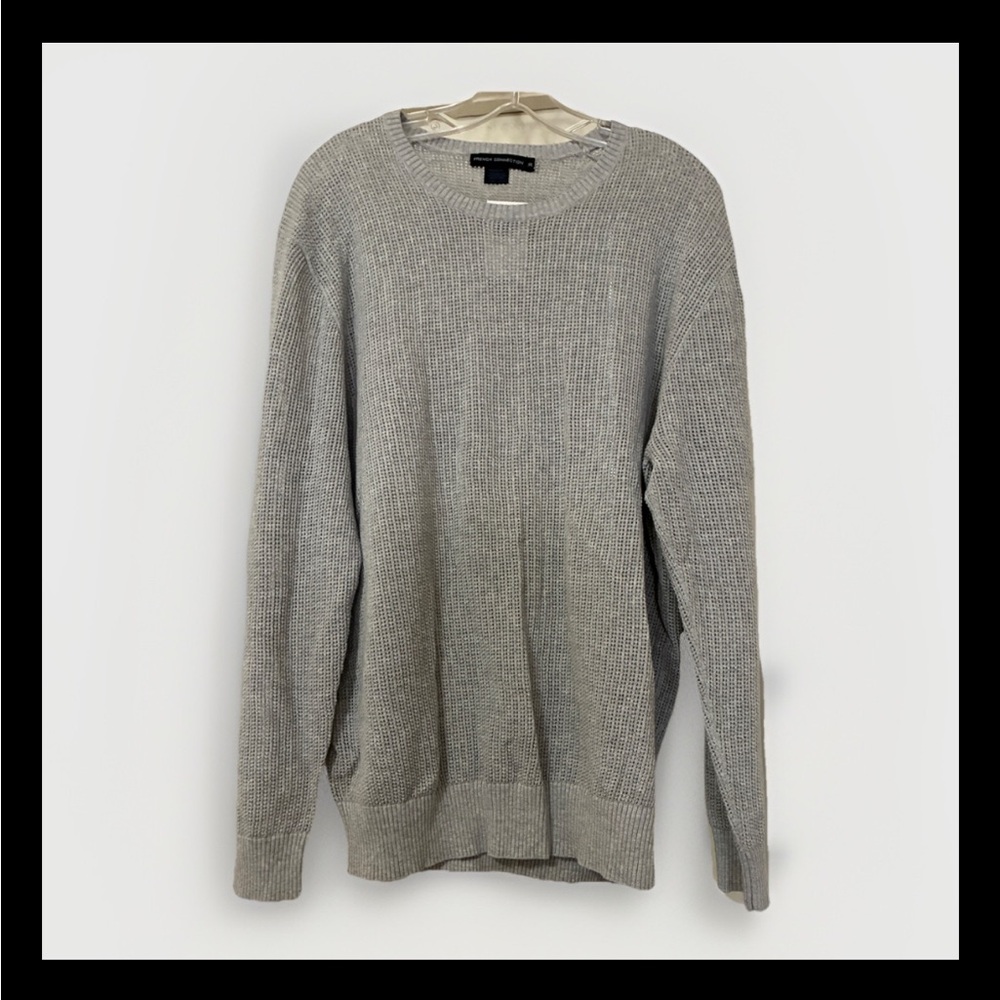 French Connection Silver Gray Light Weight Knitted Sweater, Size WOMEN’S XXL,